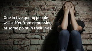 young people fighting with depression